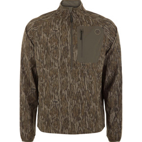 Image of the Drake Non-Typical Lightweight SWT Half Zip Pullover with Agion Active X2 in Mossy Oak Bottomland