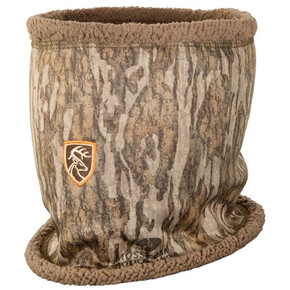 Image of the Drake Non-Typical Silencer Sherpa Fleece Neck Gaiter with Agion Active XL in Mossy Oak Bottomland