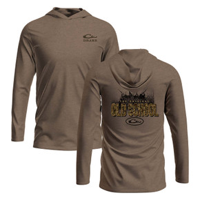 Image of the Drake Waterfowl The Original Old School Graphic Long Sleeve T-Shirt Hoodie.