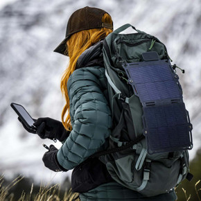 Lifestyle Opened Up Image of the Spectre 8W Solar Panel.