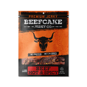 Image of the Beefcake Jerky Co. Beef Hot & Spicy Jerky - 2.7 oz.