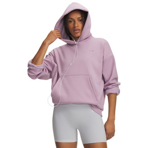 Image of the Under Armour Women's UA Icon Fleece Hoodie in Mauve Pink