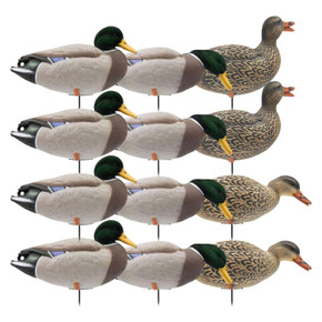 Image of the Final Approach HD Full Body Mallards with Flocked Head Drakes, 12 Pack.