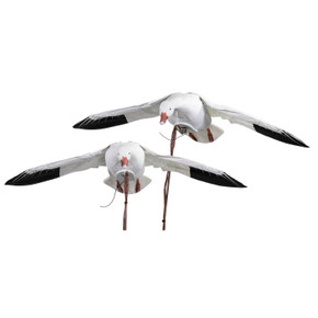 Two Pack Image of the Higdon Outdoors Clone Snow Goose Flapper Decoys.