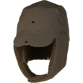 Image of the Drake BMF Bomber Hat with Primaloft in Green Timber
