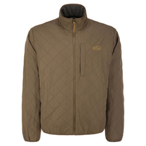 Image of the Drake Waterfowl Delta Quilted Jacket in Crocodile Brown