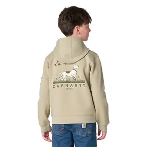 Back Image of the Carhartt Kids Child Long Sleeve Dog Graphic Sweatshirt.
