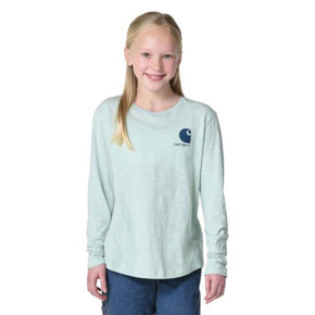 Front image of the Carhartt Kids Youth Girls' Long Sleeve Rodeo T-Shirt.