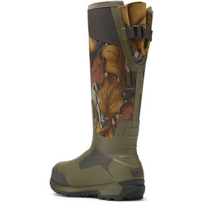 Back image of the Lacrosse Alphaburly Aero 800G Pull On Hunting Boots, Mossy Oak Fall Foliage.
