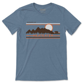 Image of the MeatEater Retro Bear Shirt T-Shirt in Light Blue Heather