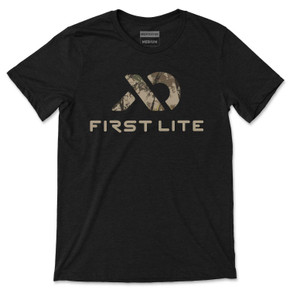 Image of the First Lite Typha Logo T-Shirt in Black