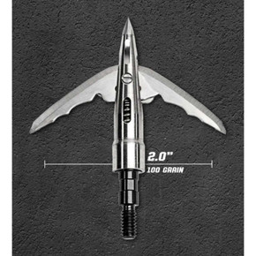Opened Image of a Bowmar Archery Beast 2.0" Titanium Broadhead.