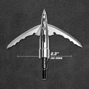 Opened Image of the Bowmar Archery Beast 2.3" Titanium Broadhead.