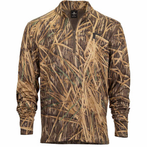 Image of the Rogers Static Thermal 1/4 Zip Mock Neck Baselayer in Mossy Oak Original Shadow Grass