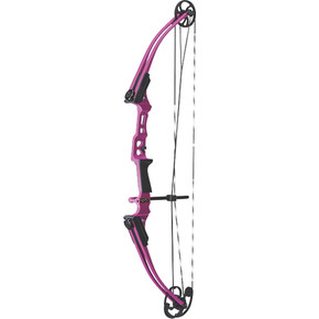 Image of the Genesis Mini Bow in Purple, Left Handed.