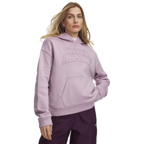 Image of the Under Armour Women's UA Armour Fleece Hoodie in Mauve Pink