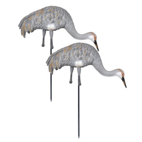Pair Image of the GHG Decoys Sandhill Crane Full-Body Juvenile Feeder Decoys.