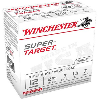 Winchester 12 GA. 2 3/4" Super Target Steel Loads - 1200FPS