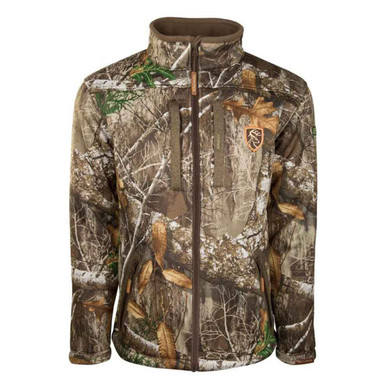 Drake Silencer Full Zip Jacket with Agion Image in Realtree Edge
