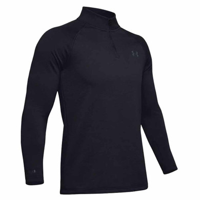 Under Armour Men's ColdGear Base 4.0 1/4 Zip Shirt, Black Image