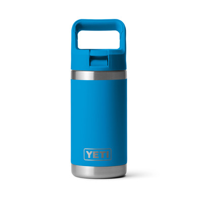 Yeti Rambler Jr. 12 oz. Kids' Water Bottle with Color-Matched Straw Cap Image in Big Wave Blue