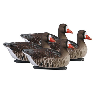 Fully Flocked Elite Specklebelly Floating Goose Decoys, 4 Pack