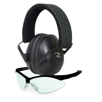 Lowset Range Combo with Earmuff and Eye Protection, Black