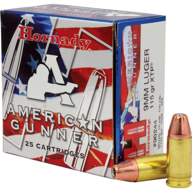 9mm Luger 115 Grain XTP American Gunner, Box of 25