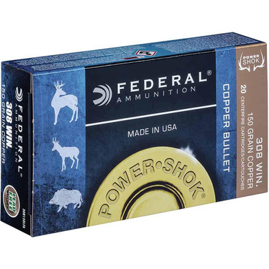 308 Winchester 150 Grain Hollow Point Lead-Free Rifle Ammunition, Box of 20