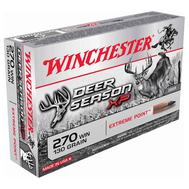 270 Winchester 130 Grain Extreme Point Polymer Tip Deer Season XP Rifle Ammunition, Box of 20
