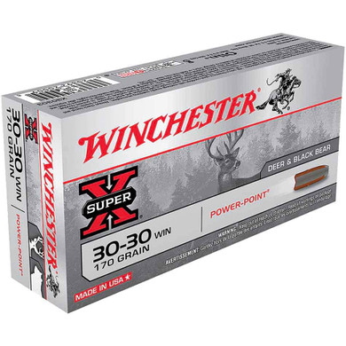 30-30 Winchester 170 Grain Power-Point Super X Rifle Ammunition, Box of 20