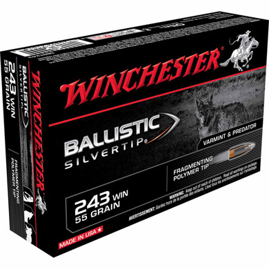 243 Win 55 Grain Ballistic Silvertip, Box of 20