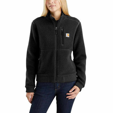 Women's High Pile Fleece Jacket - Black