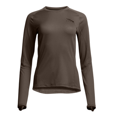 Sitka Women's Core Lightweight Long-Sleeve Crew Image in Hawk