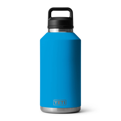 Yeti Rambler 64 oz. Water Bottle with Chug Cap Image in Big Wave Blue