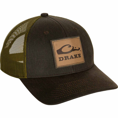 Square Leather Patch Mesh Back Cap