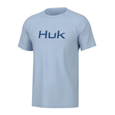 Huk Men's Logo Tee Front Image in Ice Water