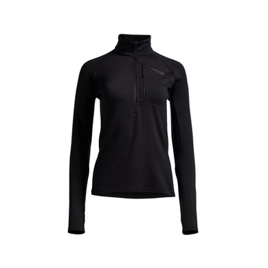 Sitka Women's Core Merino 330 Half-Zip, Sitka Black Variation