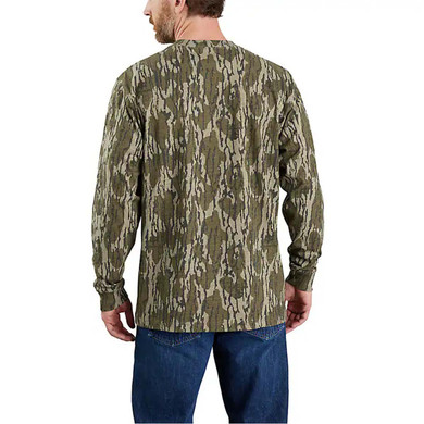 Loose Fit Heavyweight Camo Long Sleeve Graphic T-Shirt