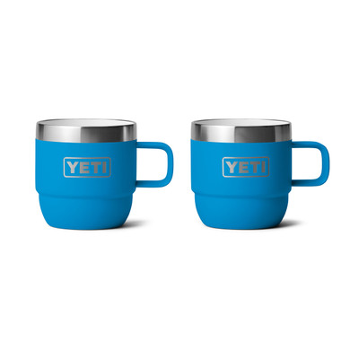 Yeti Rambler 6 oz. Stackable Mugs 2 Pack Image in Big Wave Blue