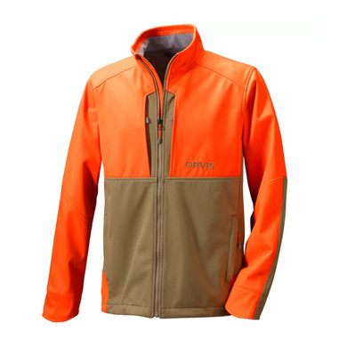 Orvis Upland Hunting Softshell Jacket Image in Tan-Blaze