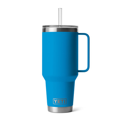 Yeti Rambler 42 oz. Straw Mug Image in Big Wave Blue