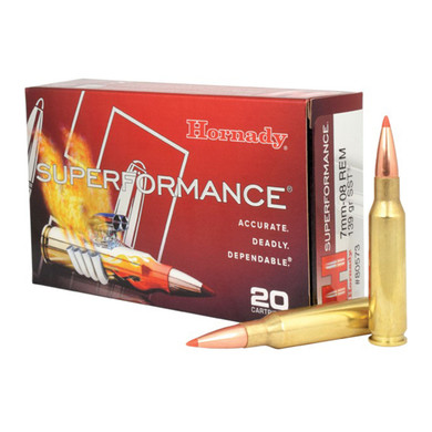 Hornady 7mm-08 Remington 139 Grain SST Superformance Rifle Ammunition Box Image