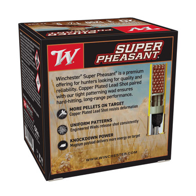 Winchester 20 Gauge 3" 1-1/4 oz. 1250 FPS Super Pheasant Loads Back Box Image