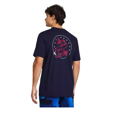 Under Armour Freedom Bass Short Sleeve T-Shirt Back Model Image