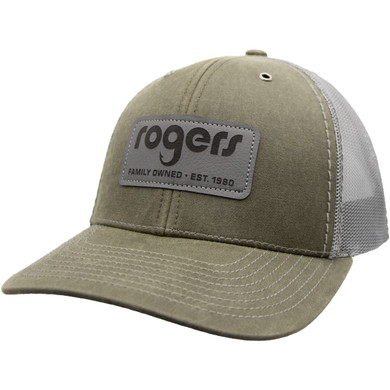Rogers Coated Twill Mesh Back Hat Image in Olive