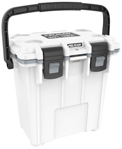 Pelican 20QT Elite Cooler White/Gray - Front