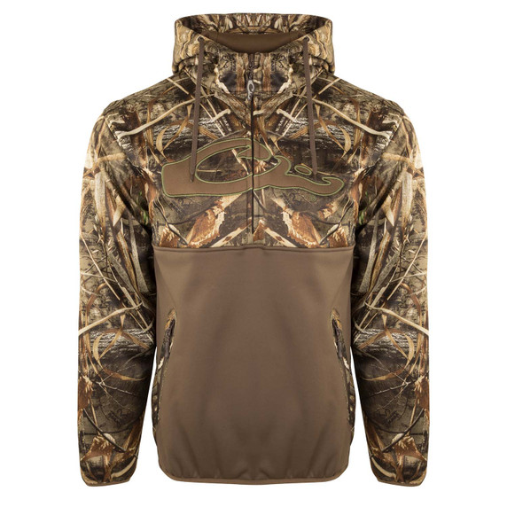 Drake MST Endurance 1/4 Zip Hoodie Image in Realtree Max 5