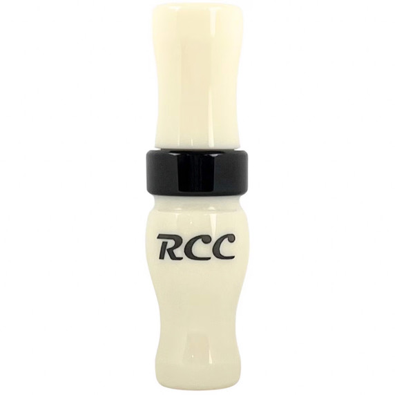 Riceland Custom Acrylic Speck Calls, 5/8" Guts - Ivory Black Gold Pearl