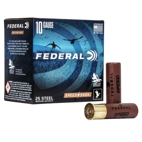 Box Image of the Federal 10 Gauge 3 1/2" 1 1/2 oz 1450FPS Speed-Shok Steel Waterfowl Loads.